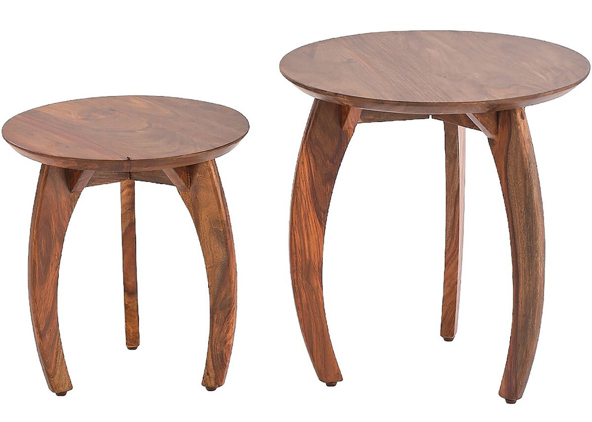 Curve 2-Pack Wood Nesting Tables