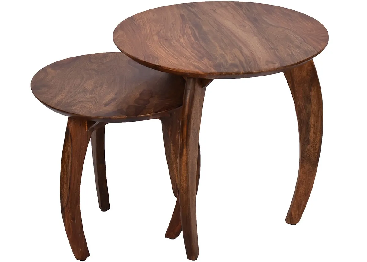 Curve 2-Pack Wood Nesting Tables