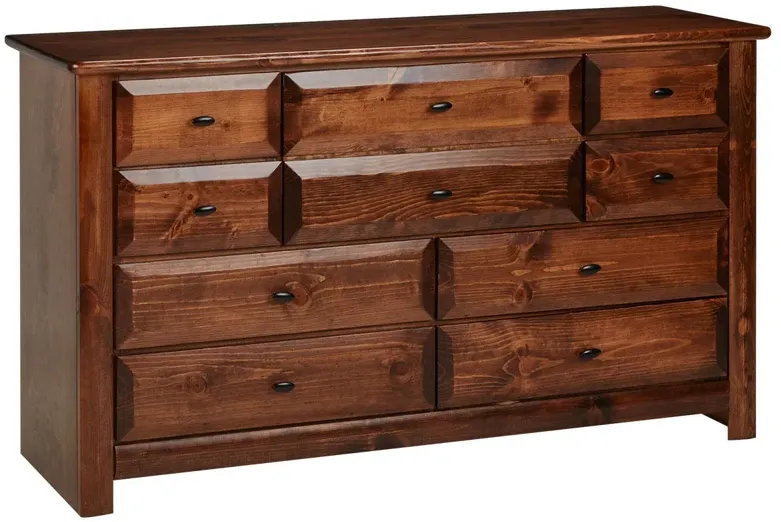 Catalina Chestnut 10 Drawer Dresser