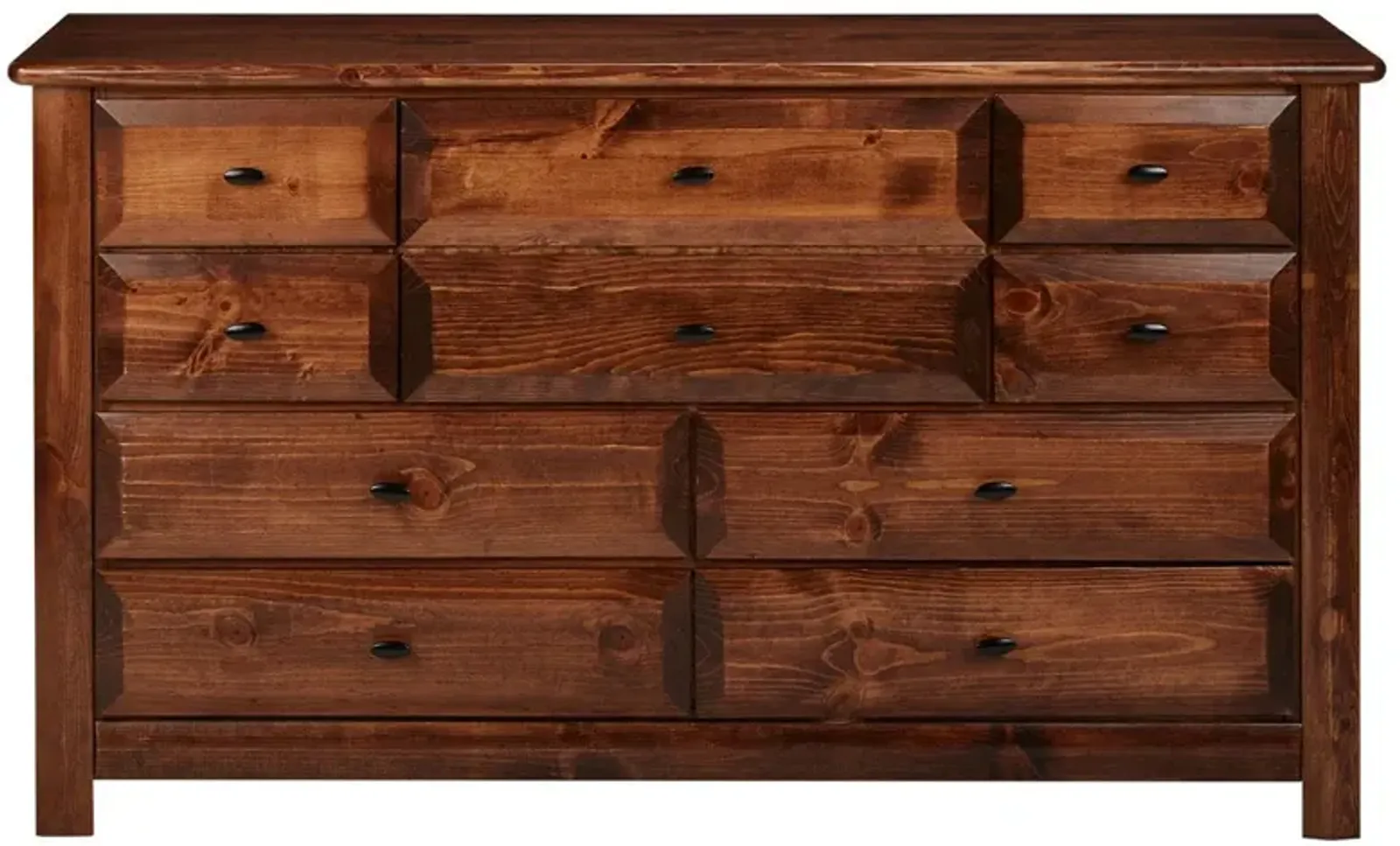 Catalina Chestnut 10 Drawer Dresser