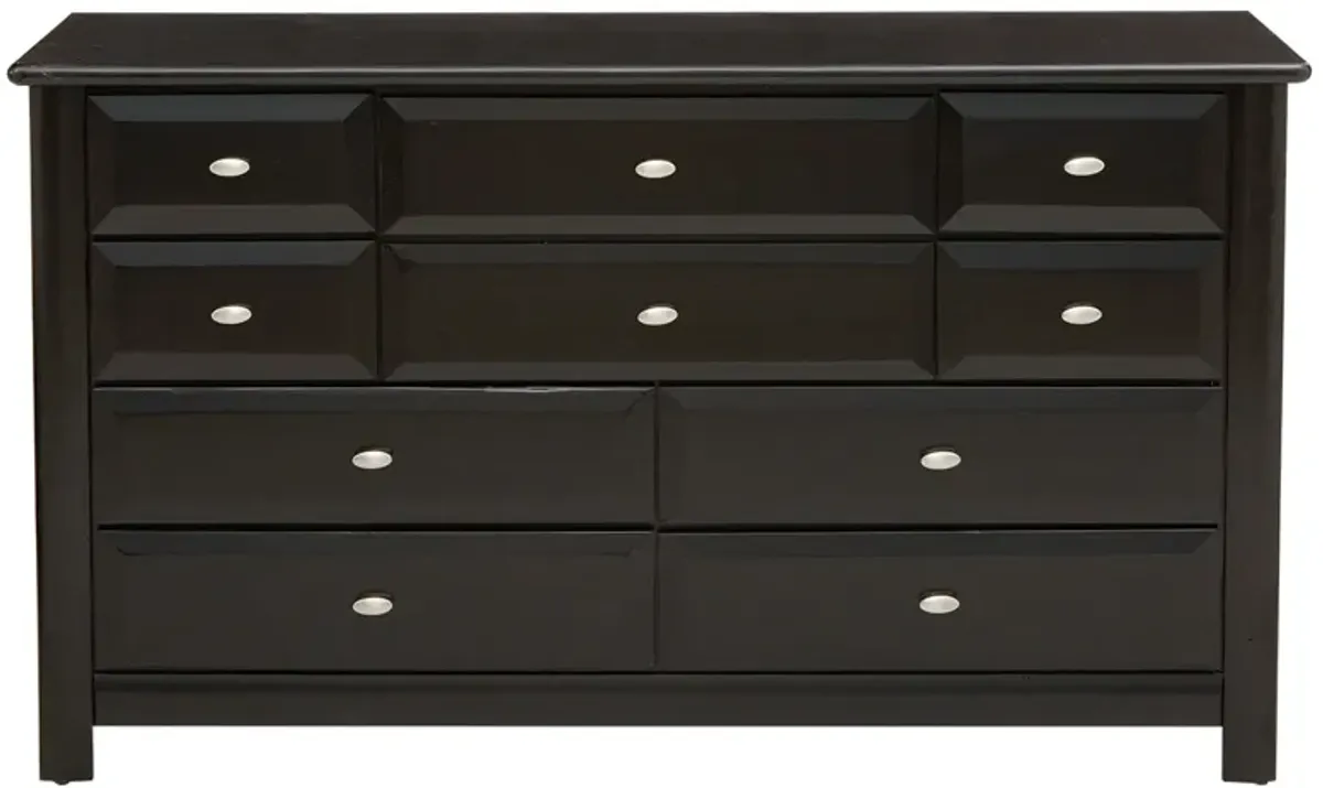 Catalina Black 10 Drawer Dresser