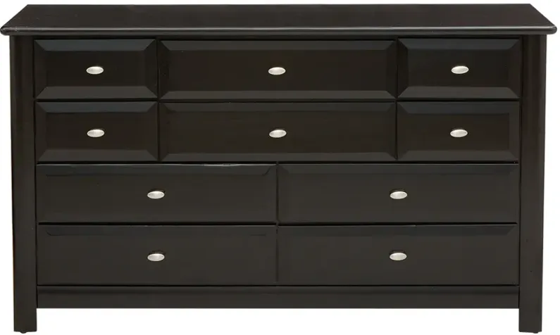 Catalina Black 10 Drawer Dresser