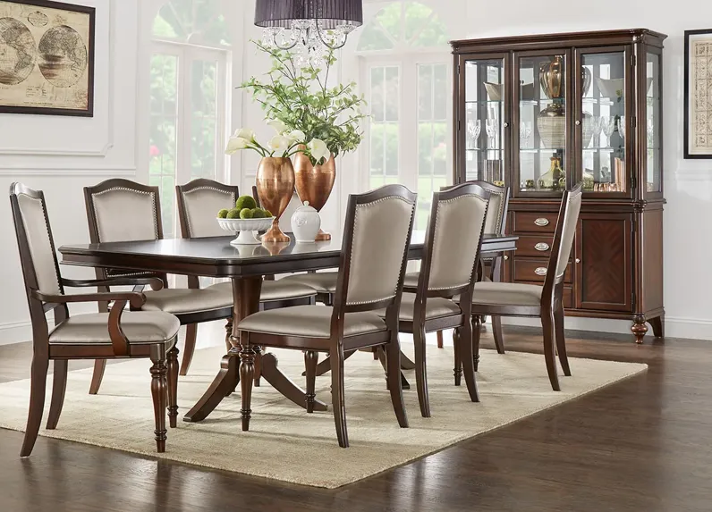 Camilla 7 Pc. Dining Room w/Silver Chairs
