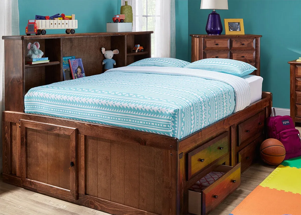 Catalina Chestnut Full Roomsaver Bed