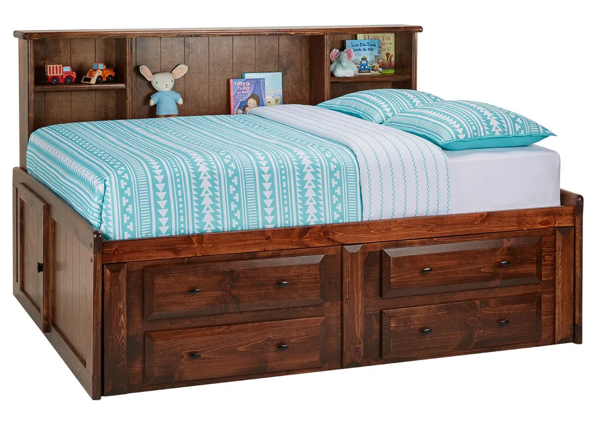 Catalina Chestnut Full Roomsaver Bed