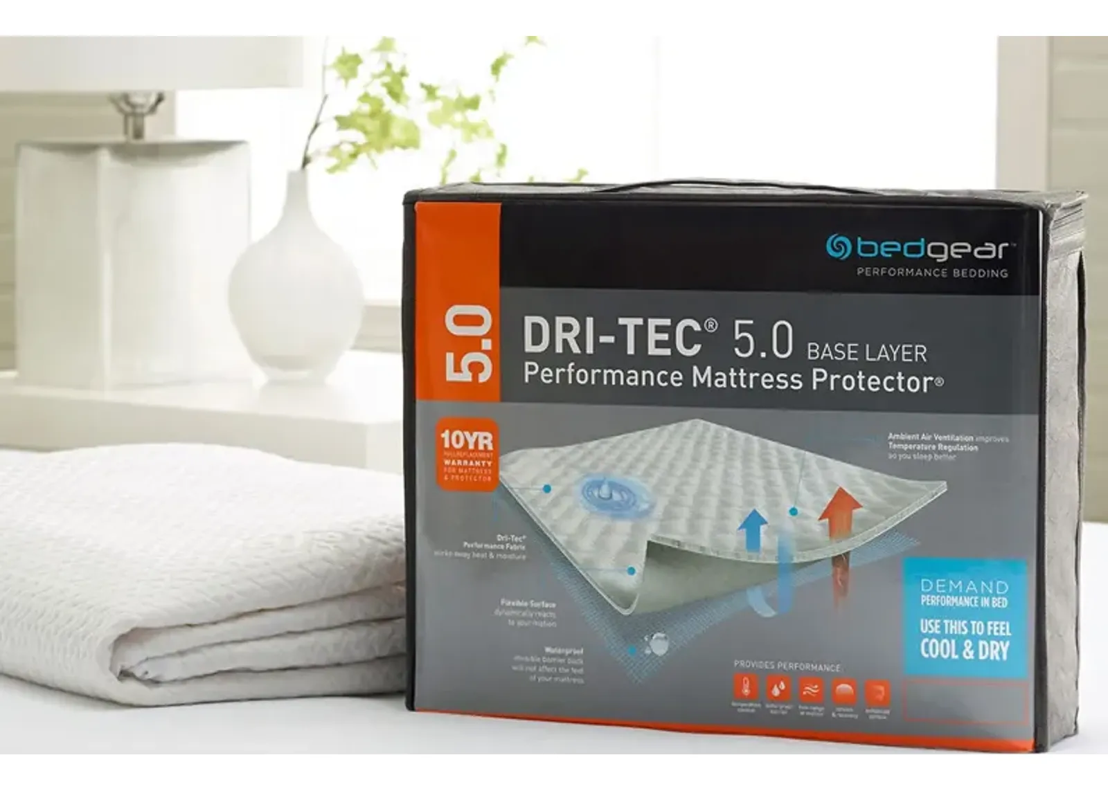 BEDGEAR 2-Pack King Dri-Tec Mattress Protectors