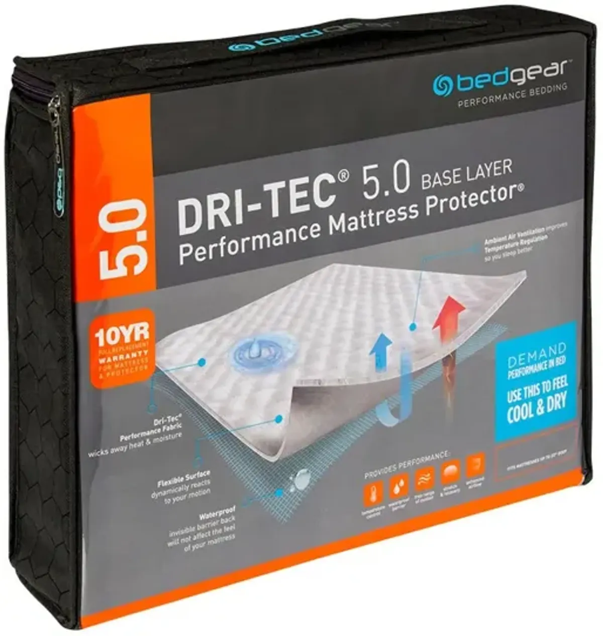 BEDGEAR Dri-Tec Queen Mattress Protector w/ Two Bedgear AirX Pillow Protectors