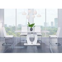 Rossi White 5 Pc. Dinette w/Two Free Chairs