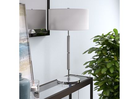 Journey Gray & Silver Table Lamp