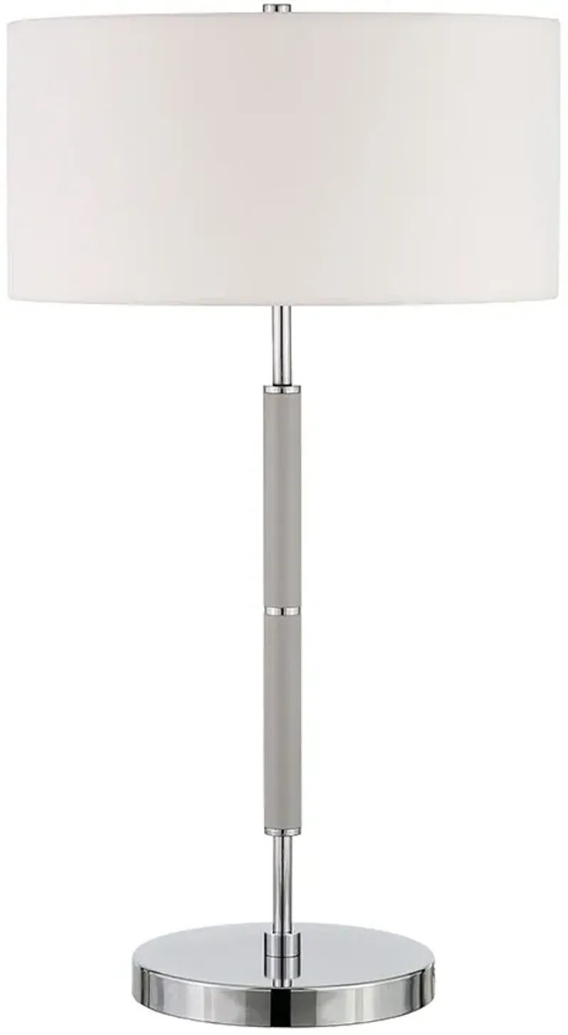 Journey Gray & Silver Table Lamp
