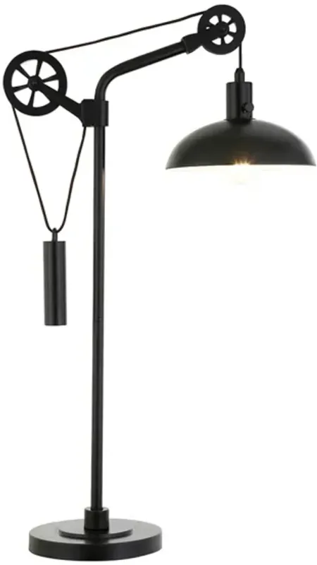 Norrah Black Spoke Wheel Table Lamp