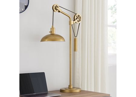 Norrah Gold Spoke Wheel Table Lamp
