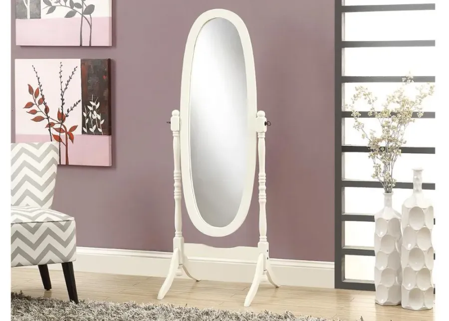 59" X 23" Adally White Mirror