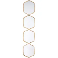 43" X 9" Odette Gold Geometric Wall Mirror
