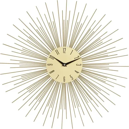 Solana Gold Sunburst Wall Clock