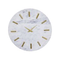 Mila White Marble Wall Clock