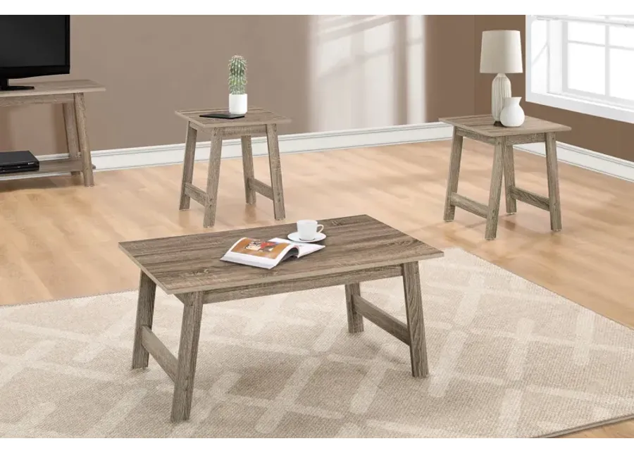 Evrard Taupe 3 Pc. Table Set