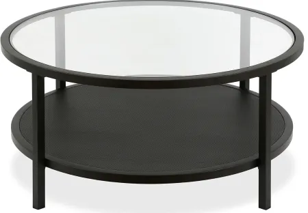 Rigan Black Round Cocktail Table