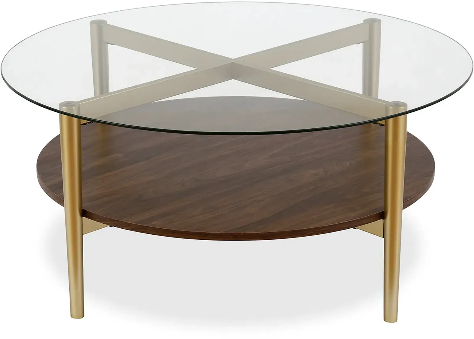 Otto Walnut Round Cocktail Table