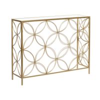 Gold Flower Console Table