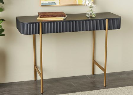Black Wood Console Table