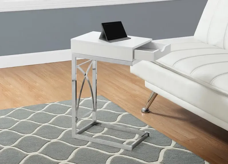 Arlyne White Accent Table
