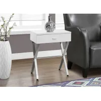 Molly White Accent Table