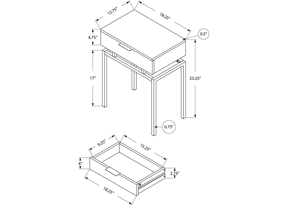 Inge Taupe Accent Table