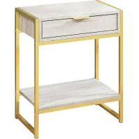 Alwina Beige Accent Table