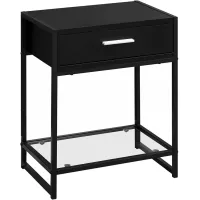 Lina Black Accent Table