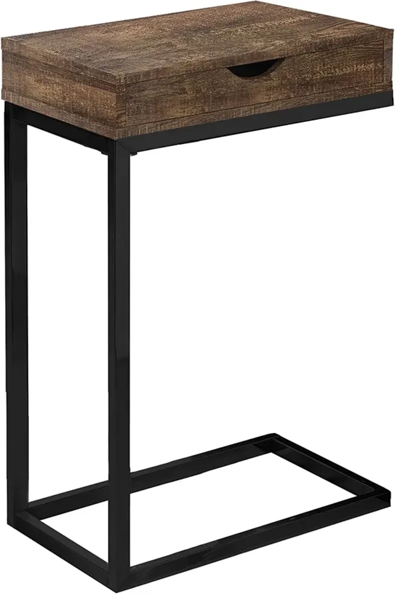 Celine Brown Accent Table W/ Drawer