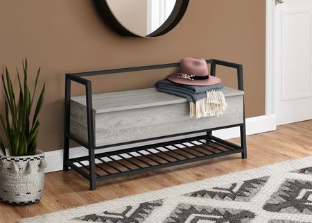 Willow Gray Storage Bench