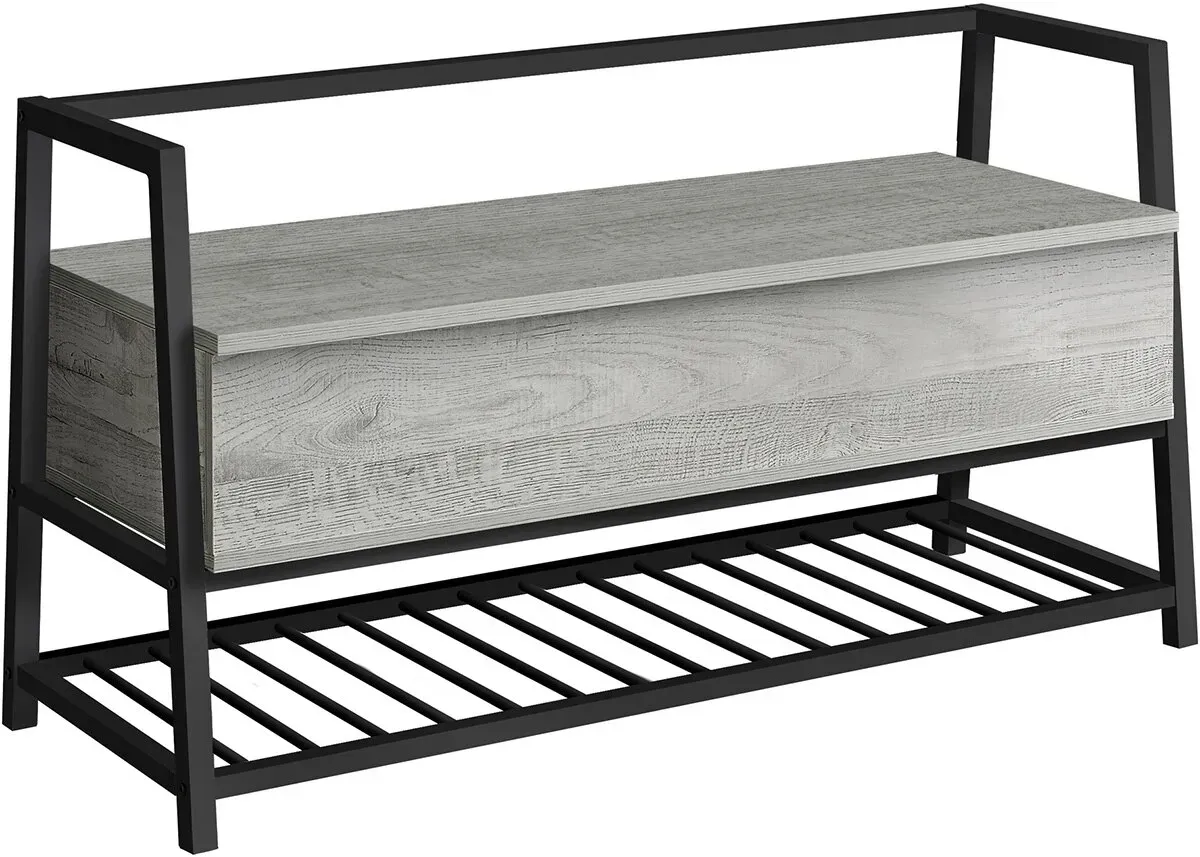 Willow Gray Storage Bench