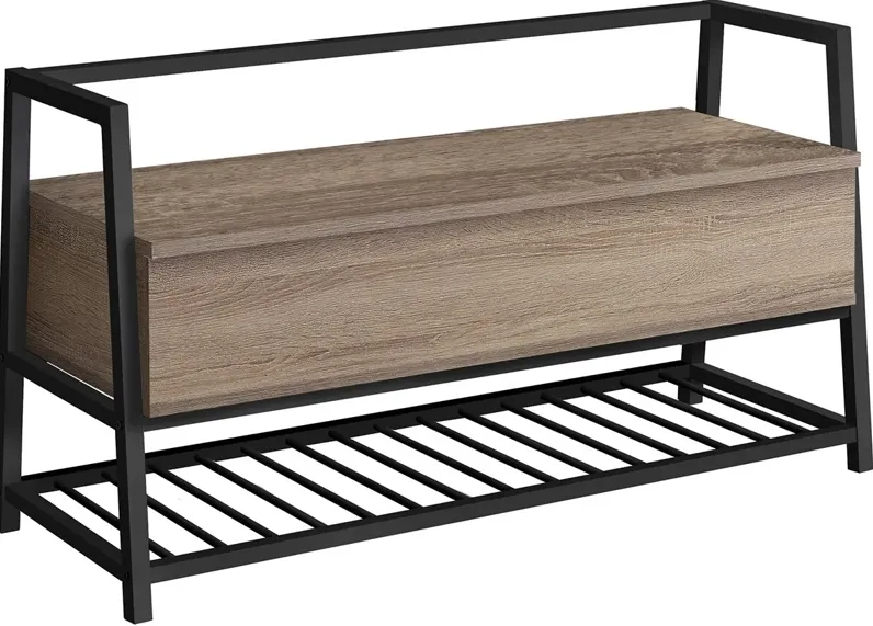 Willow Taupe Storage Bench