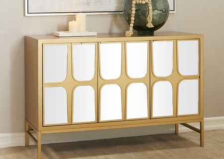 Mirrored Gold Sideboard