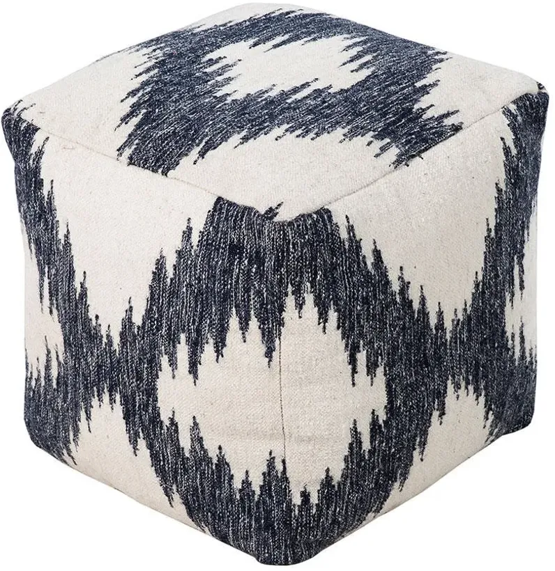 Woven Beige Pouf