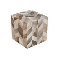 Hand Crafted Chevron Pouf