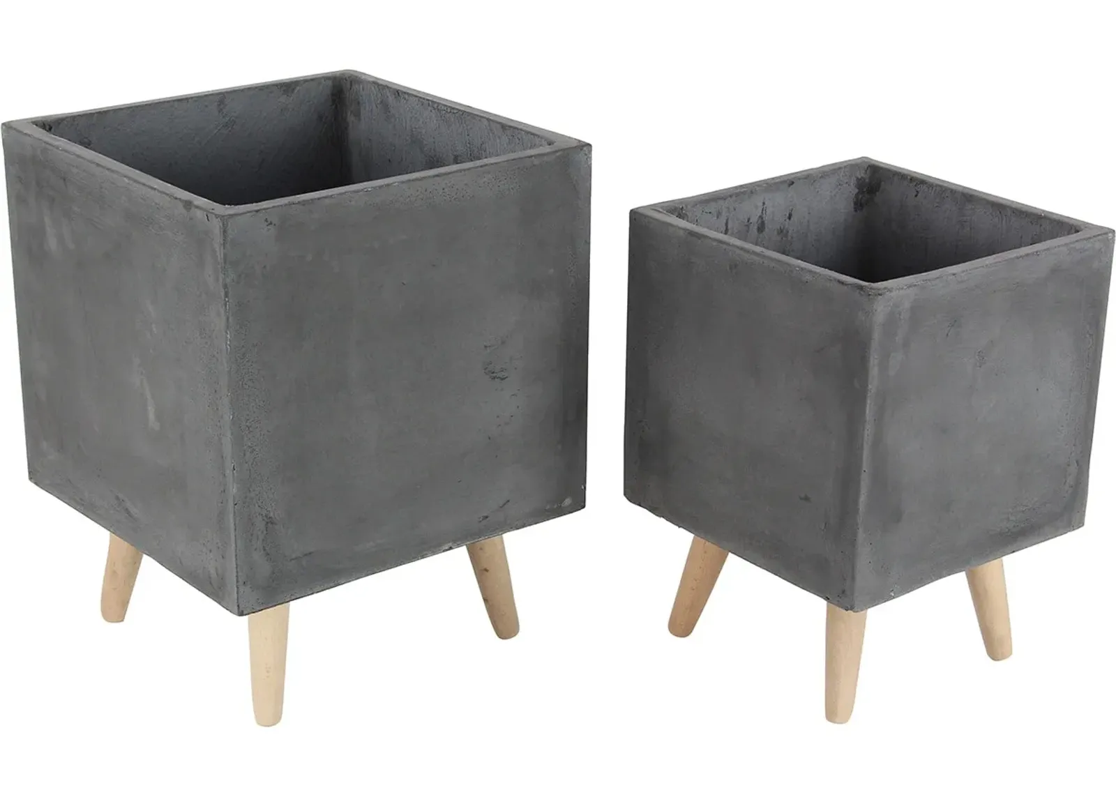 Set of 2 Roxy Charcoal Planters