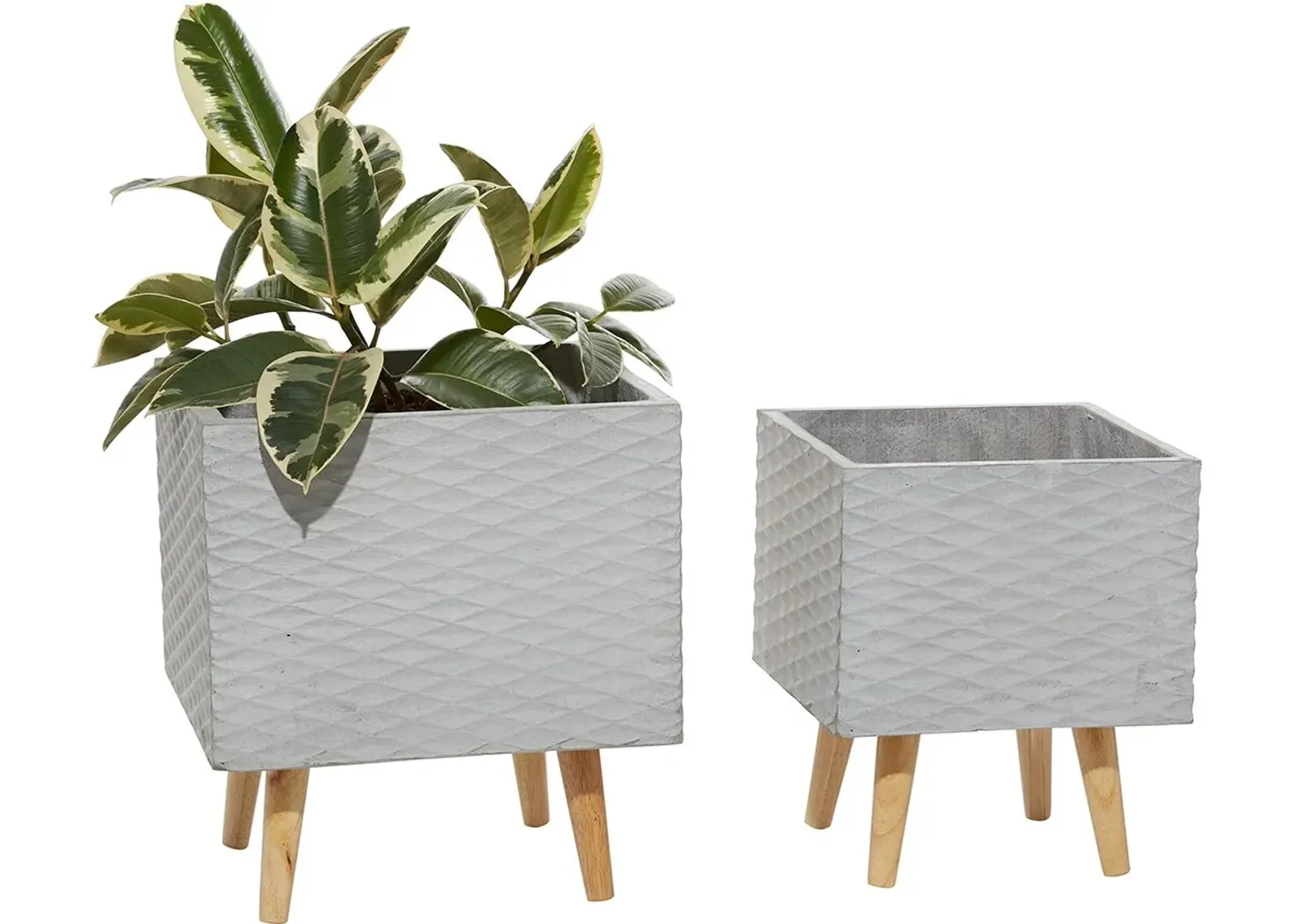 Set of 2 Layla Gray Planters