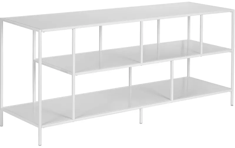 Winthrop Three Shelf TV Stand in White Matte