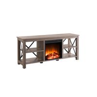 Parker Gray Oak Fireplace