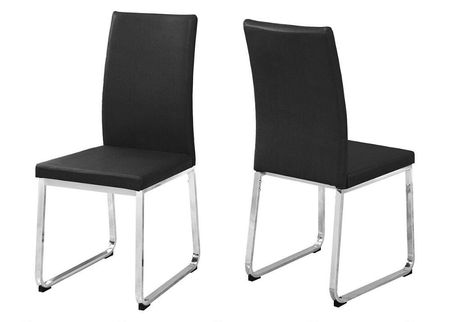 Gabe 2 Pc. Black Dining Chair w/Chrome