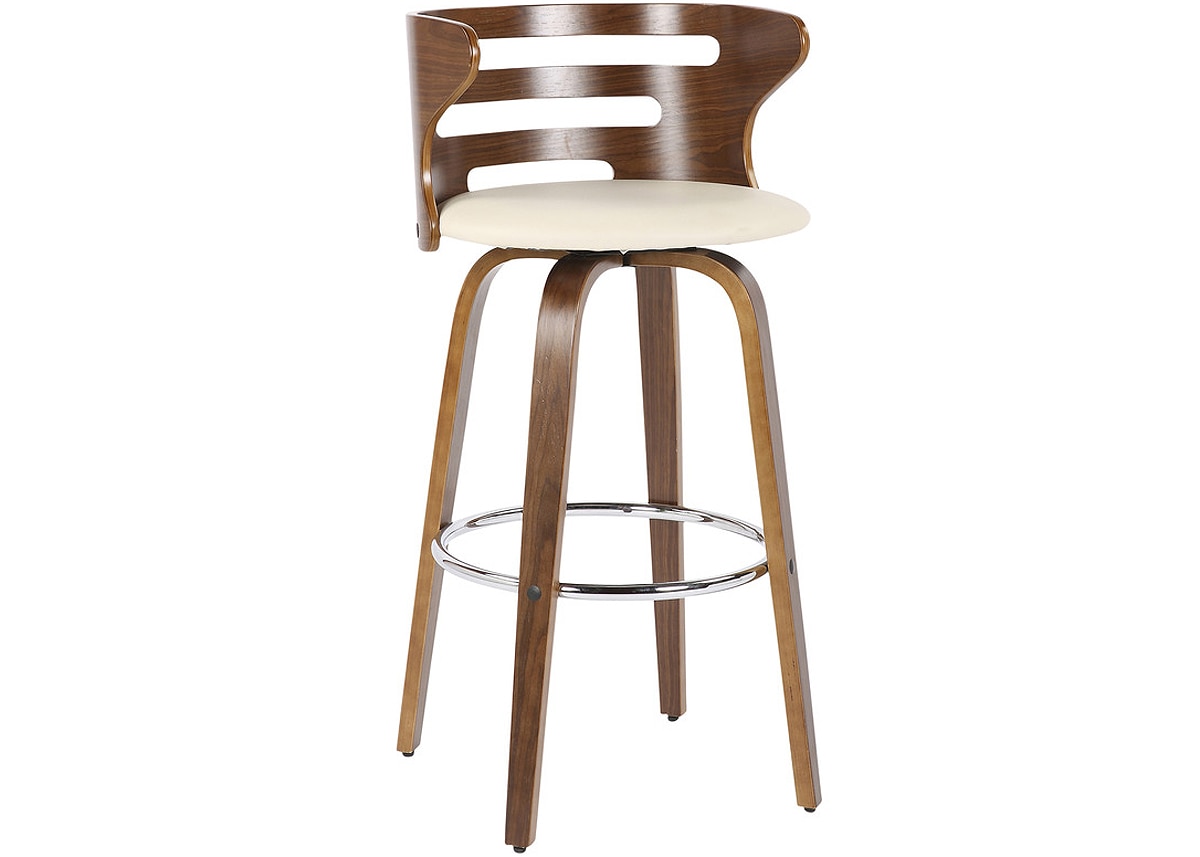 Cosini White Swivel Barstool, Set Of 2