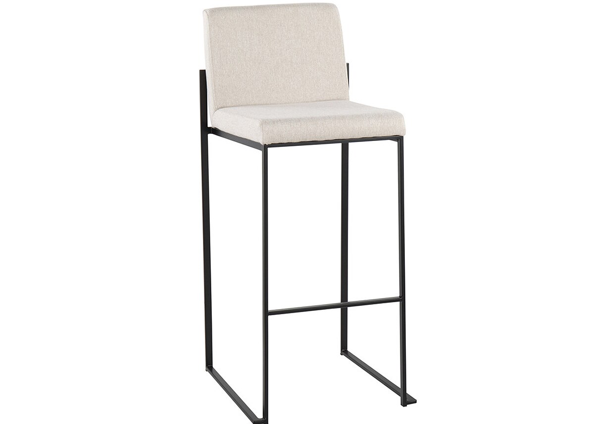 Fuji Beige/Black Counter Height Stool, Set Of 2