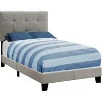 Davis Gray Twin Upholstered Bed