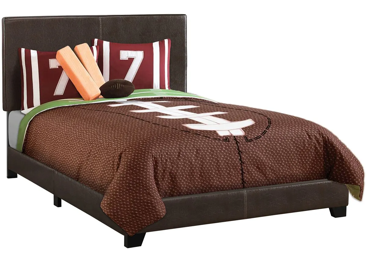 Davis Dark Brown Full Upholstered Bed