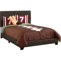 Davis Dark Brown Full Upholstered Bed