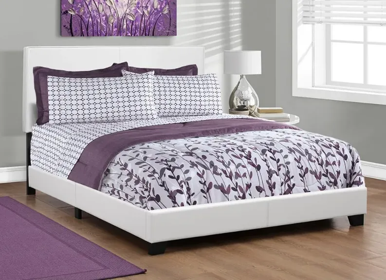 Lenzi White Queen Bed