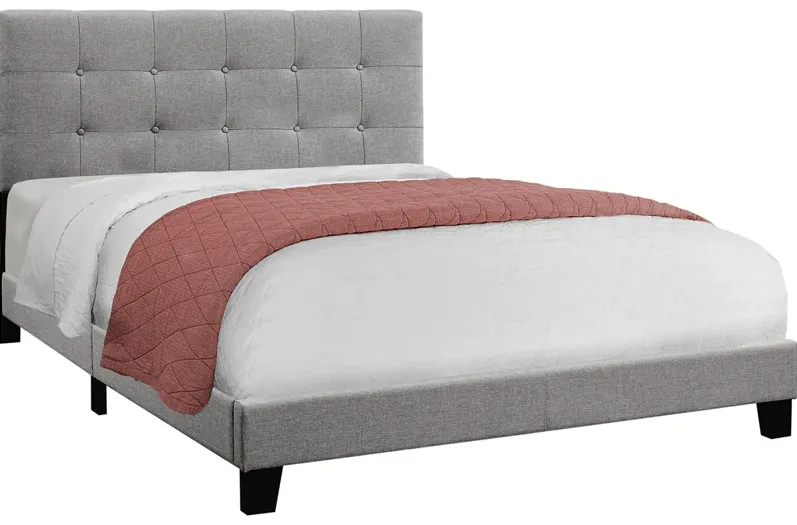 Davis Gray Queen Upholstered Bed