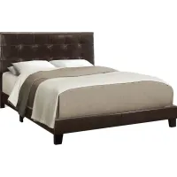 Davis Dark Brown Queen Upholstered Bed